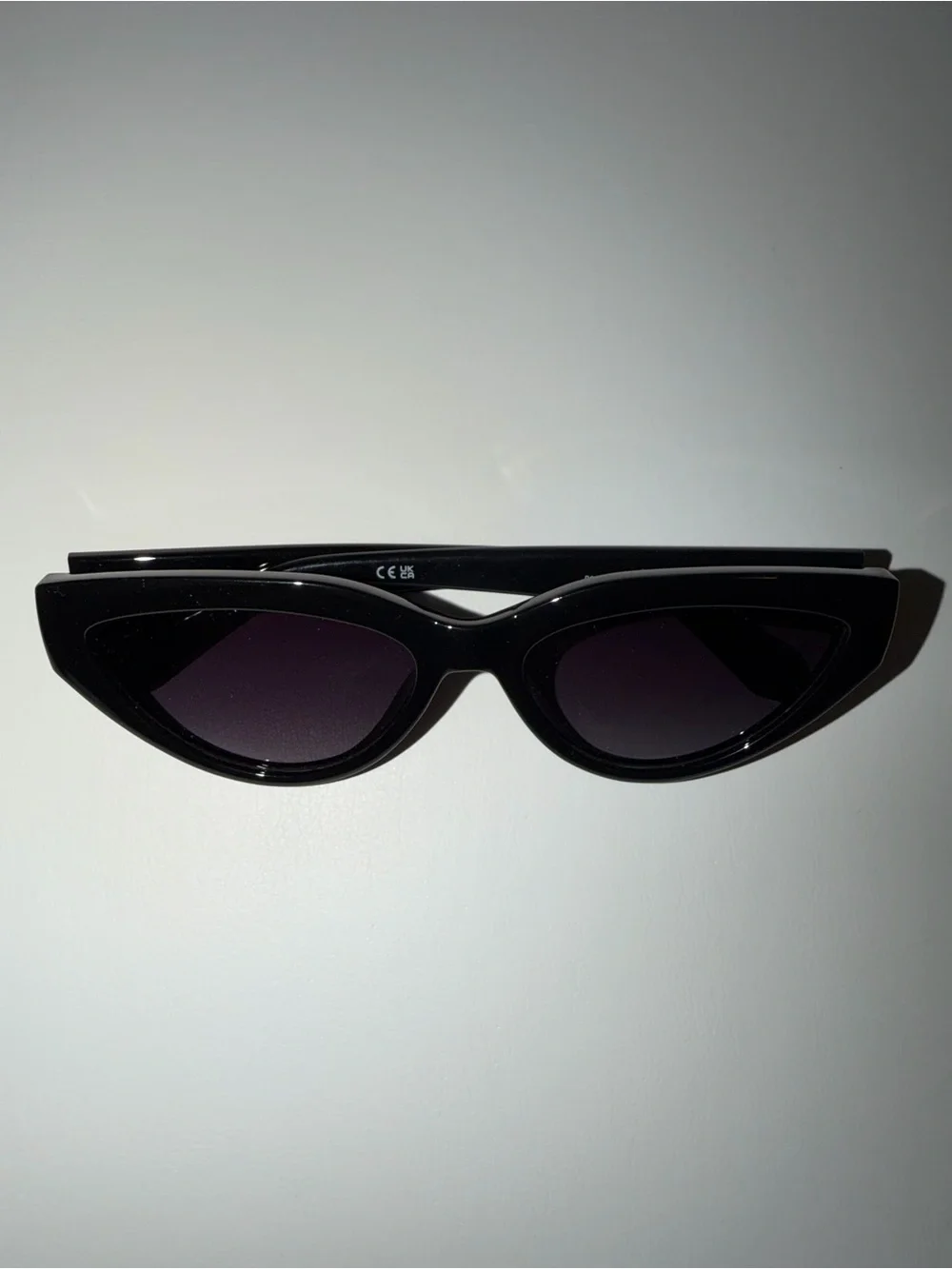 Quay Australia Black Narrow Down Cat Eye Sunglasses Black/Smoke Polarized